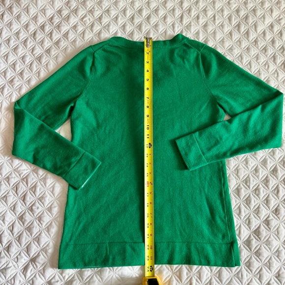 Banana Republic Extra Fine Merino Wool V-Neck Pullover Sweater - Jade Green - M - Picture 12 of 12